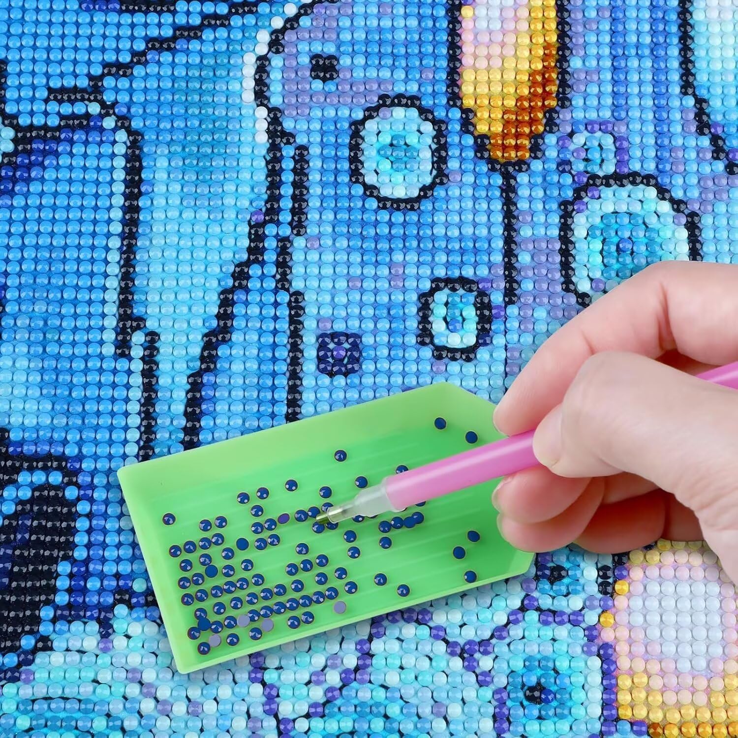 5D Diamond Painting Eule Blumen, Diamant Malerei Erwachsene 50x50cm w-529 | 4 Pack Diamond Painings Erwachsene, 5D DIY Diamant Malerei Mosaikherstellung für Relaxation and as a Wall Deko Geschenk
