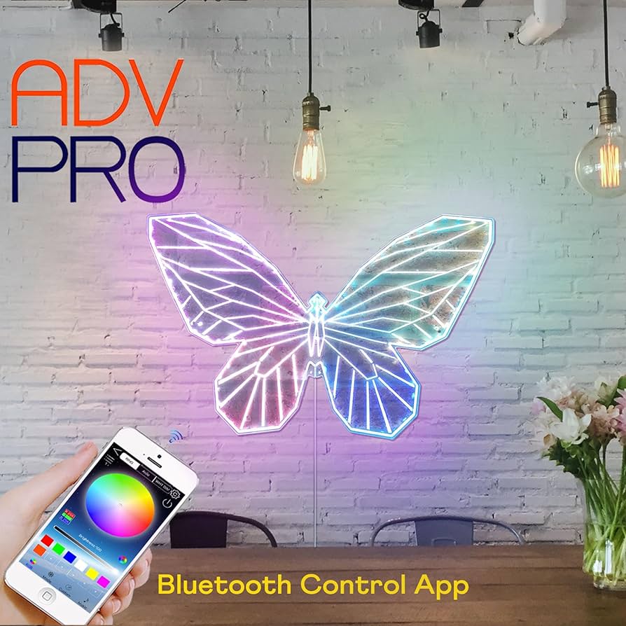 Amazon.co.jp: ADVPRO 蝶 幾何学的な昆虫 RGB ダイナミック