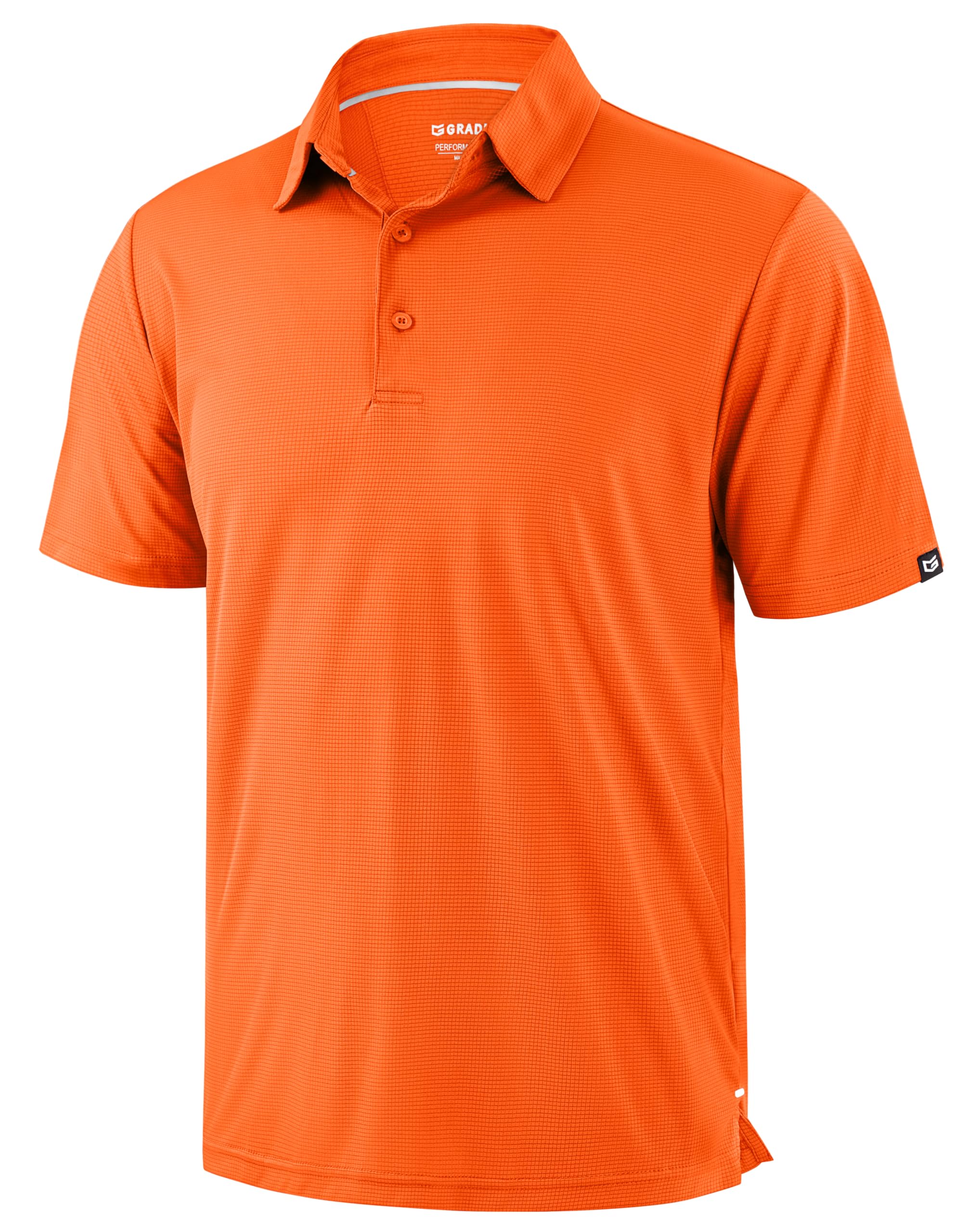 Mens Golf Shirt Grid Lightweight Short Sleeve Dry Fit Moisture Wicking Performance Athletic Collared Polo Shirts for Men — view 12