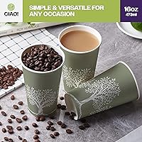 Vista 57 de CIAO! - Vaso para café con tapa de sorbo de cúpula negra, 10-24 onzas (90mm), 1000