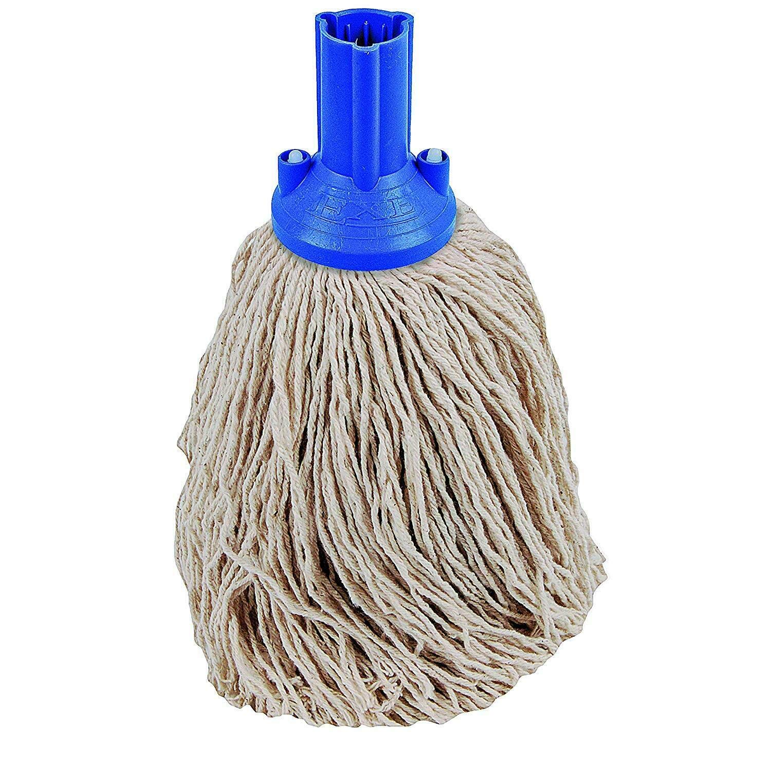 Janit-X PY 14 Colour Coded Mops & Handles 250g Red, Blue, Green, White & Yellow (Blue Mop Head x 10, No Handle)