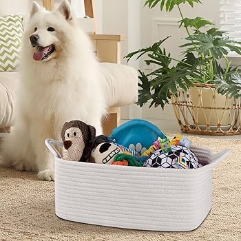 Small Oval Cotton Rope Woven Basket With Handle - Light Pink Nursery Storage Organizer For Baby Supplies, Toys, And Easter Gifts | Buy Now With Express International Delivery