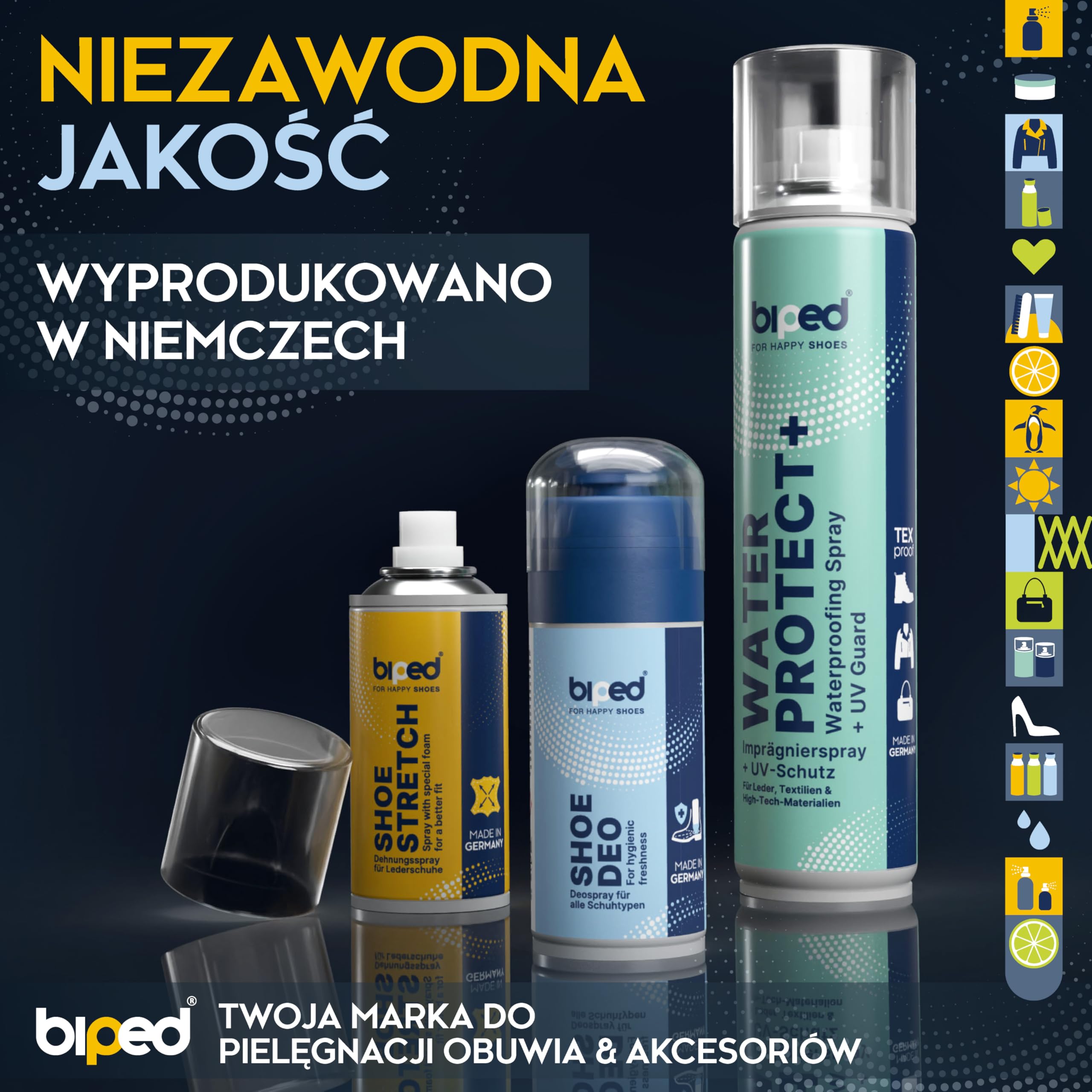 biped SHOE STRETCH spray do rozciągania butów – zmiękczacz skóry redukuje ucisk – do skóry licowej i zamszu 100 ml – Wyprodukowano w Niemczech z3002