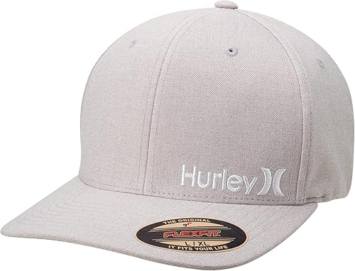 Hurley Gorra de béisbol One & Only Corp Flexfit Perma Curve Bill para hombre, Gris (Cool Grey)