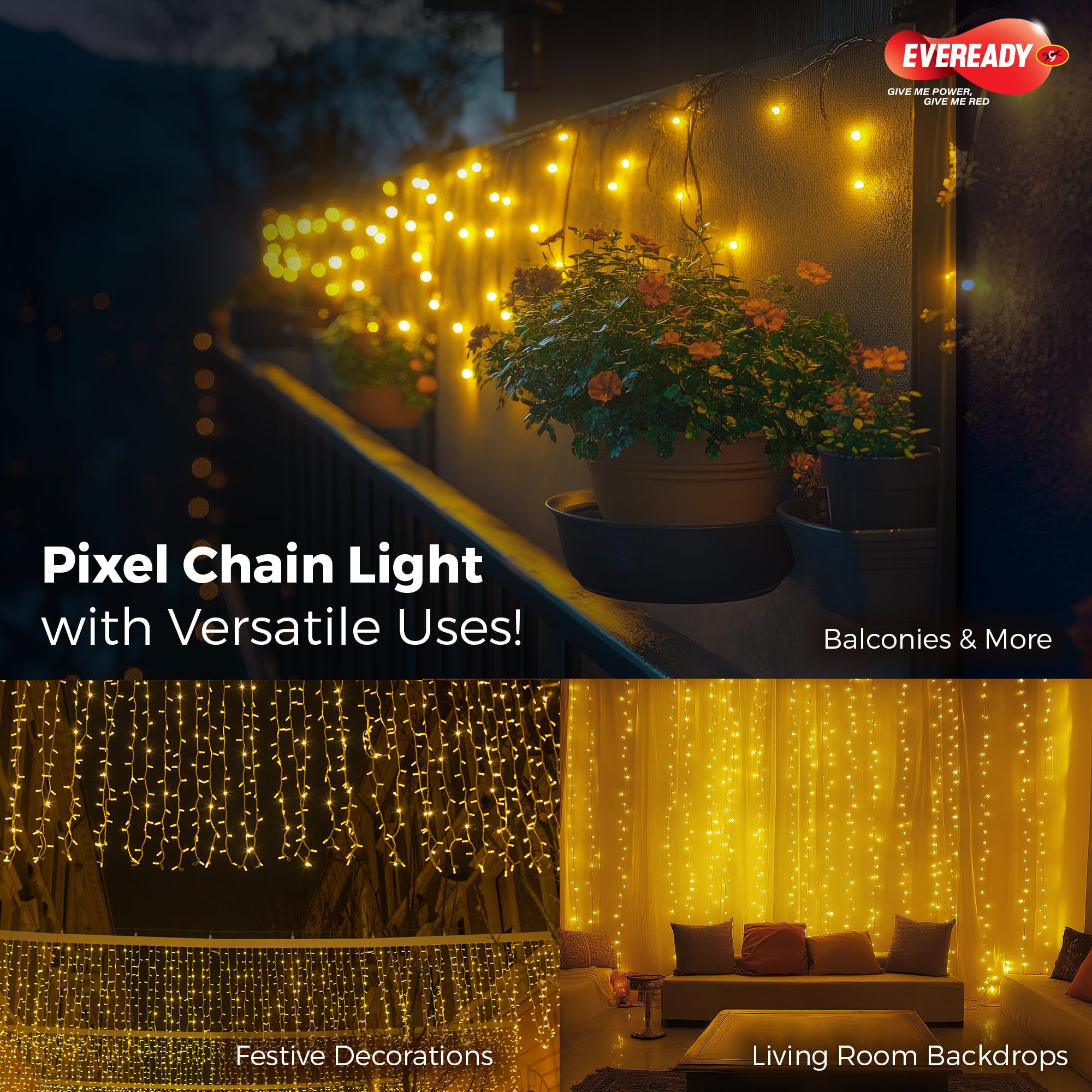 EVEREADY UTSAV 50 FEET LED Pixel Lights 3