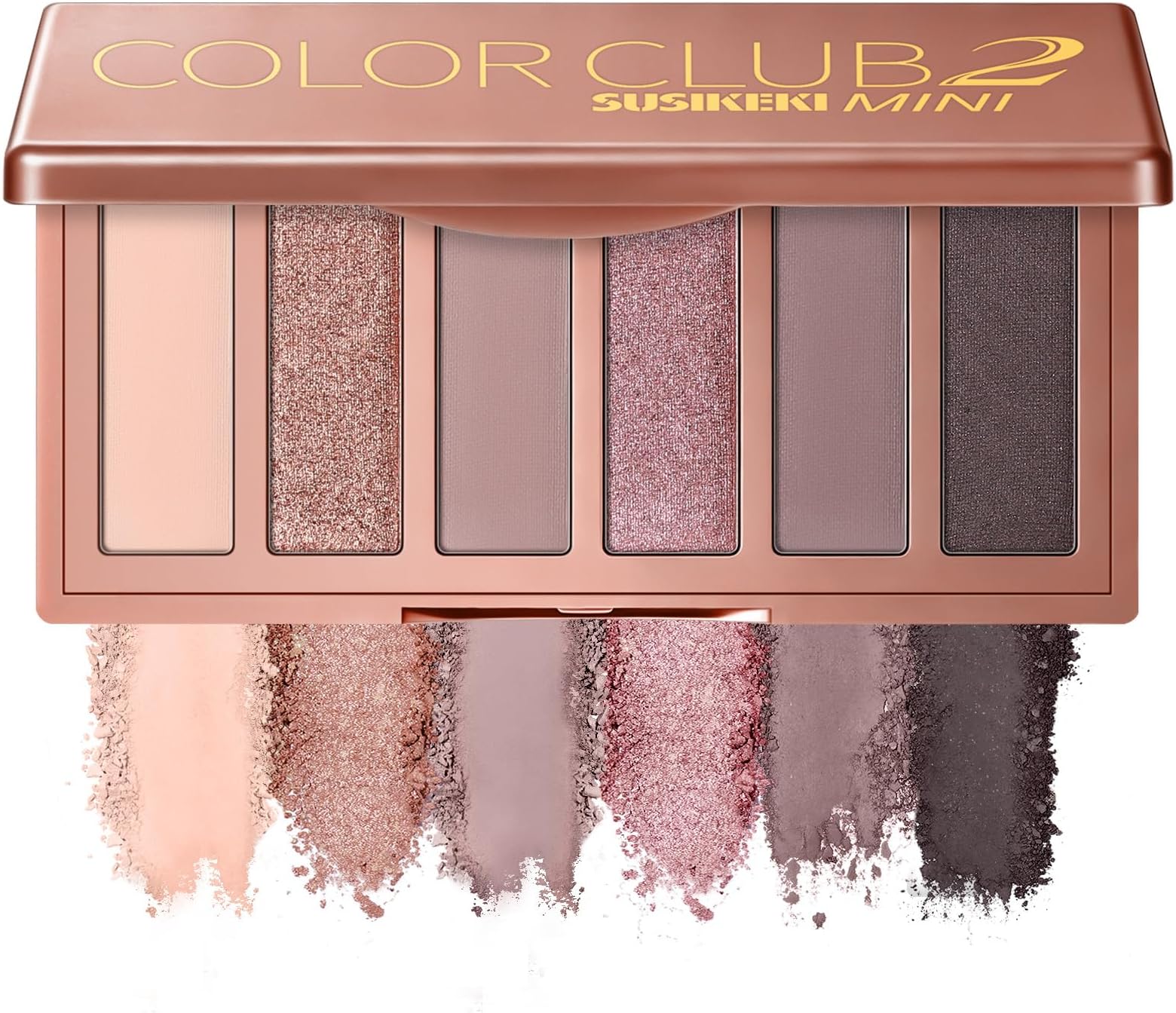 6 Colors Mini Eyeshadow Makeup Palette Rosy Neutral Nude Eye Shadow Shimmer & Matte Make Up Pallet with Mirror Highly Pigmented Long Lasting Waterproof Travel Size Gift Kit 02