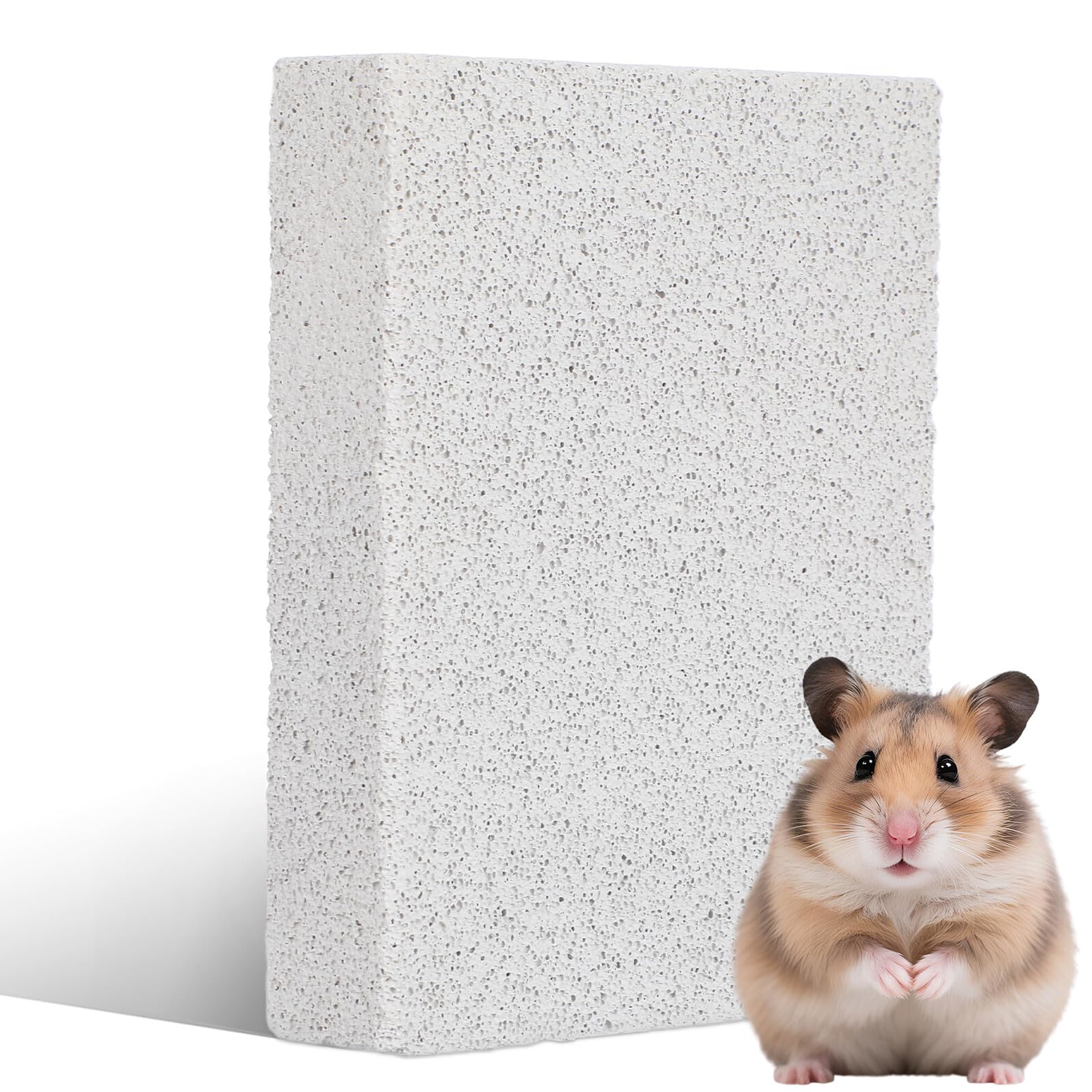 Natürlicher Lava Nagelpflege Stein für Kaninchen und Meerschweinchen Poröses Kratzbrett als Krallenpflege und Zahnschleifer Geeignet für Chinchillas und Hamster