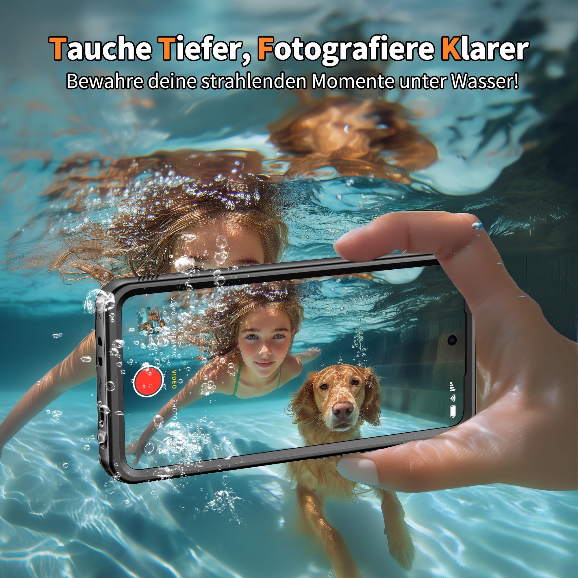 Cozycase TOP Militärschutz Hülle Für iPhone SE 2022 2020 8 7 wasserdichte 360 Panzerhülle Outdoor Vorne Hinten Case Soßfest Staubschutz Baustelle Waterproof Handyhülle Für iPhone SE, Schwarz