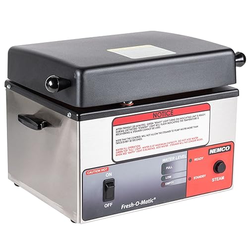 Nemco 6625B Fresh-O-Matic - Retermalizador eléctrico para encimera y tortilla/vaporizador de porciones con panel de control para restaurante buffet