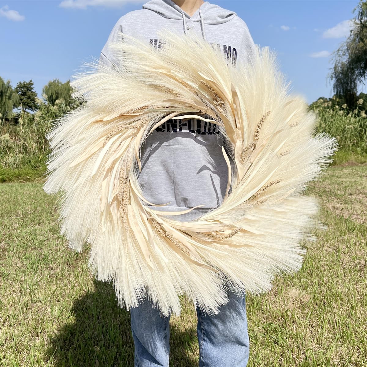 パンパスグラスリース Amazon.co.jp : Perfnique パンパスグラスリース、27インチ フロント