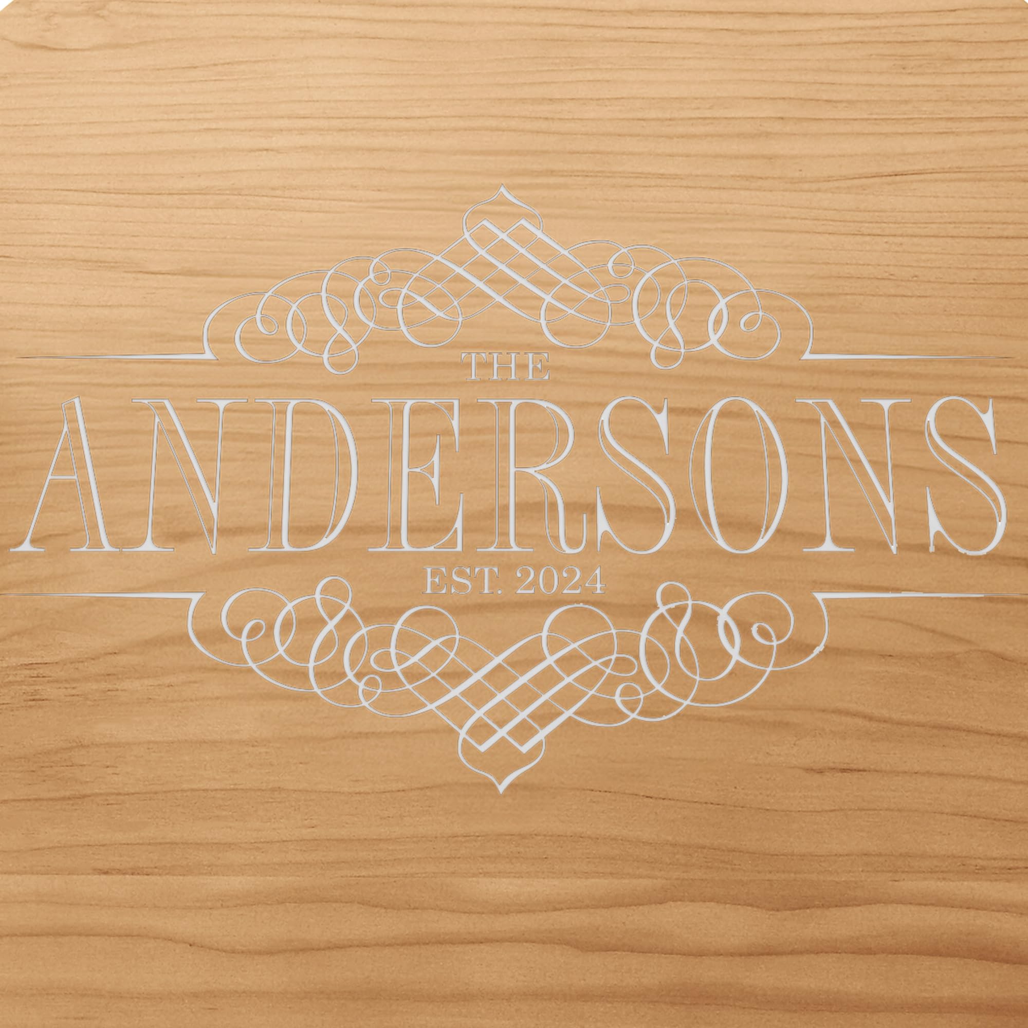 Let's Make Memories Personalized Wood Barrel Tray - Classic Pine - for Entertaining - Weddings - Newlyweds - Kitchenware - Customize with Family Name and Date