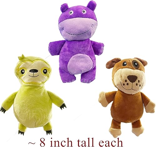 Miniatura 4 de Jalousie Paquete de 5 juguetes de peluche resistentes para perros, surtido de juguetes chirriantes para cachorros, mascotas, juguete chirriante para