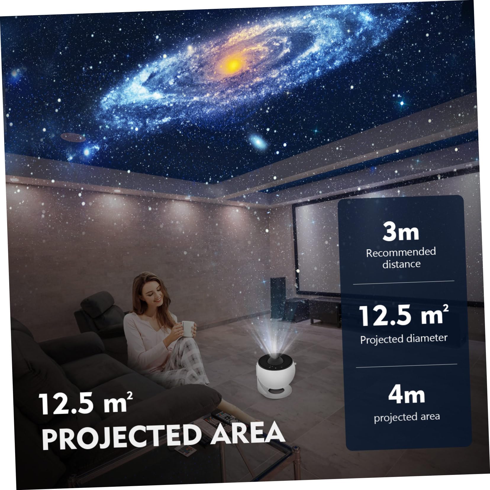 Projecteur D'étoiles Univers 1 Set ABS Pc, Veilleuse Silencieuse