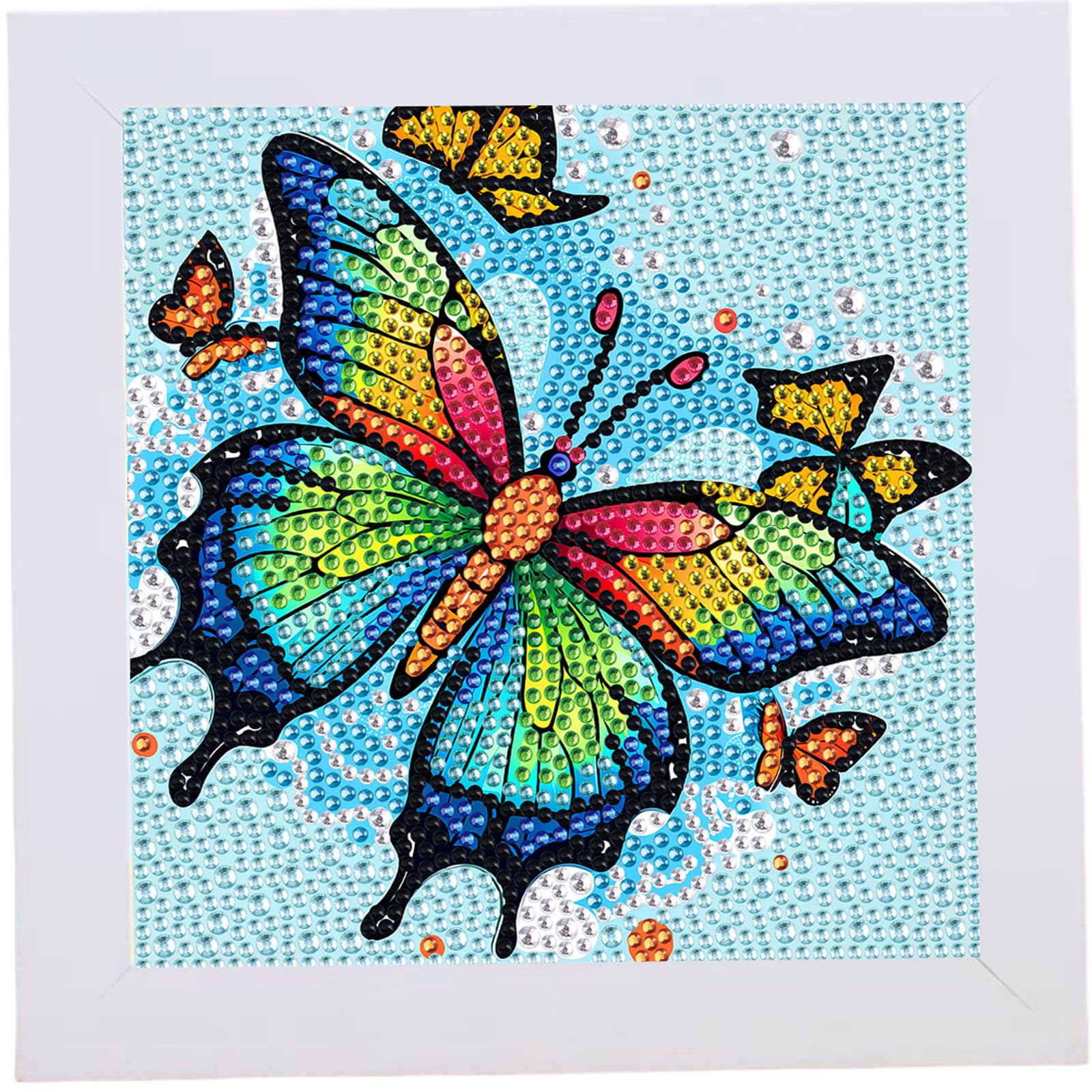 Hlyldl Picture 4 Animal Diamond Painting Kits For Adults 5D Elephant Cow Diamond Art Kit Paint By Number For Beginners,Gem Painting Bedroom For Home Wall Decor Gifts 18X18cm (,18X18cm)