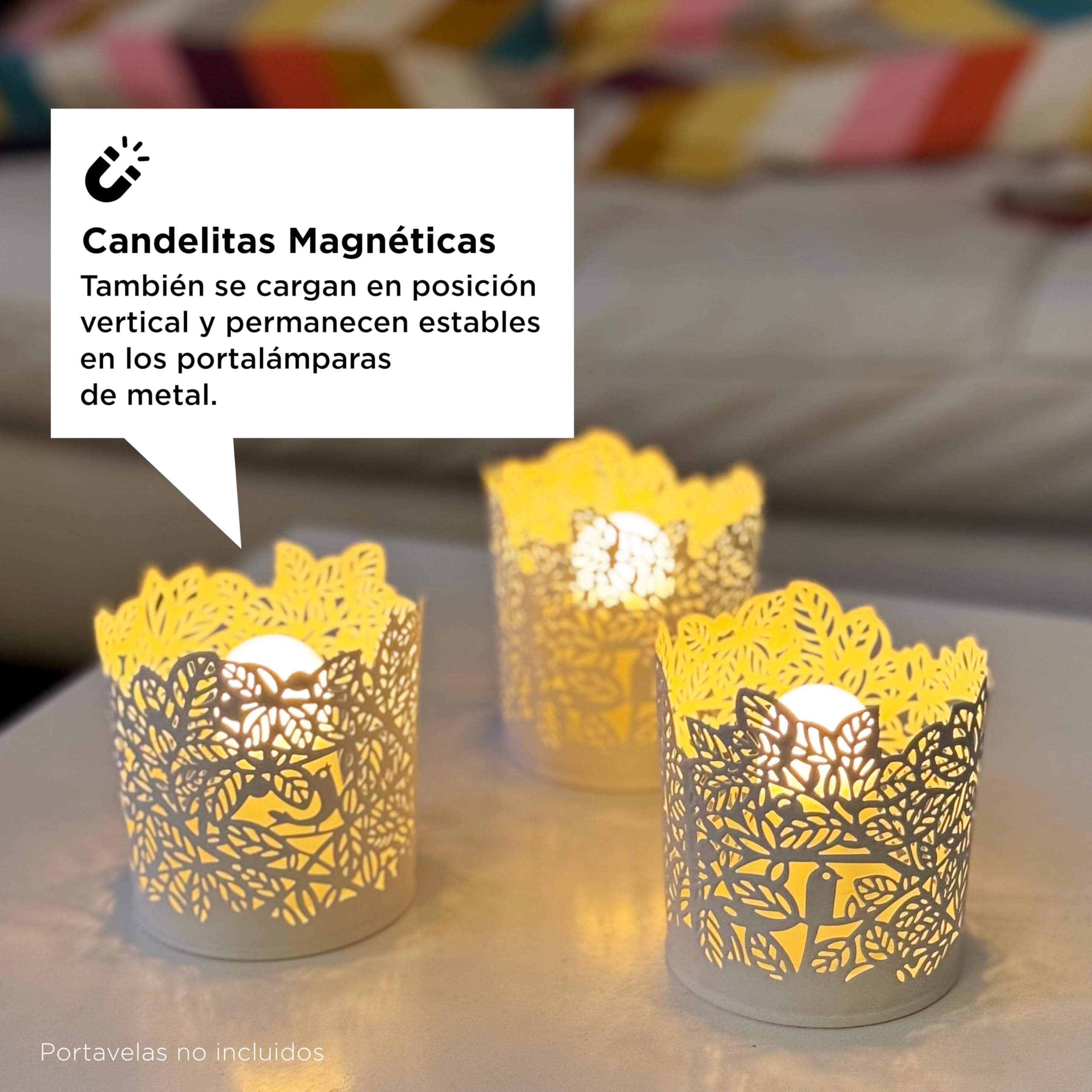 Madrigal Color&Mood: Juego de 12 velas LED RGB + Blanco Cálido + Vela Llama Parpadeante – Recargables con Mando a distancia – Base Magnética Mejorada (EU + UK Plug)
