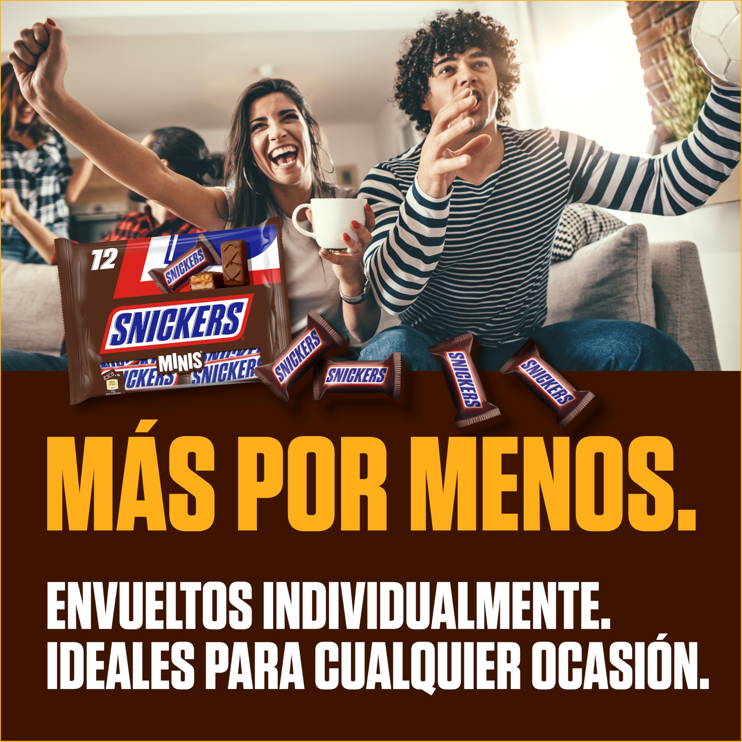 Snickers Minis Chocolatina con Deliciosa Crema de Cacahuete, Suave Caramelo y Trocitos de Cacahuete Recubiertos de Chocolate con Leche, Ideal como Regalo, 227 g