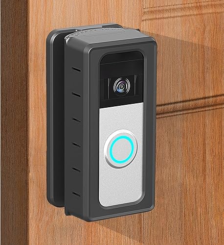 Soporte adhesivo para timbre de puerta compatible con timbre de video 1/2/3/4 de ángulo ajustable para timbre de puerta, soporte de montaje no