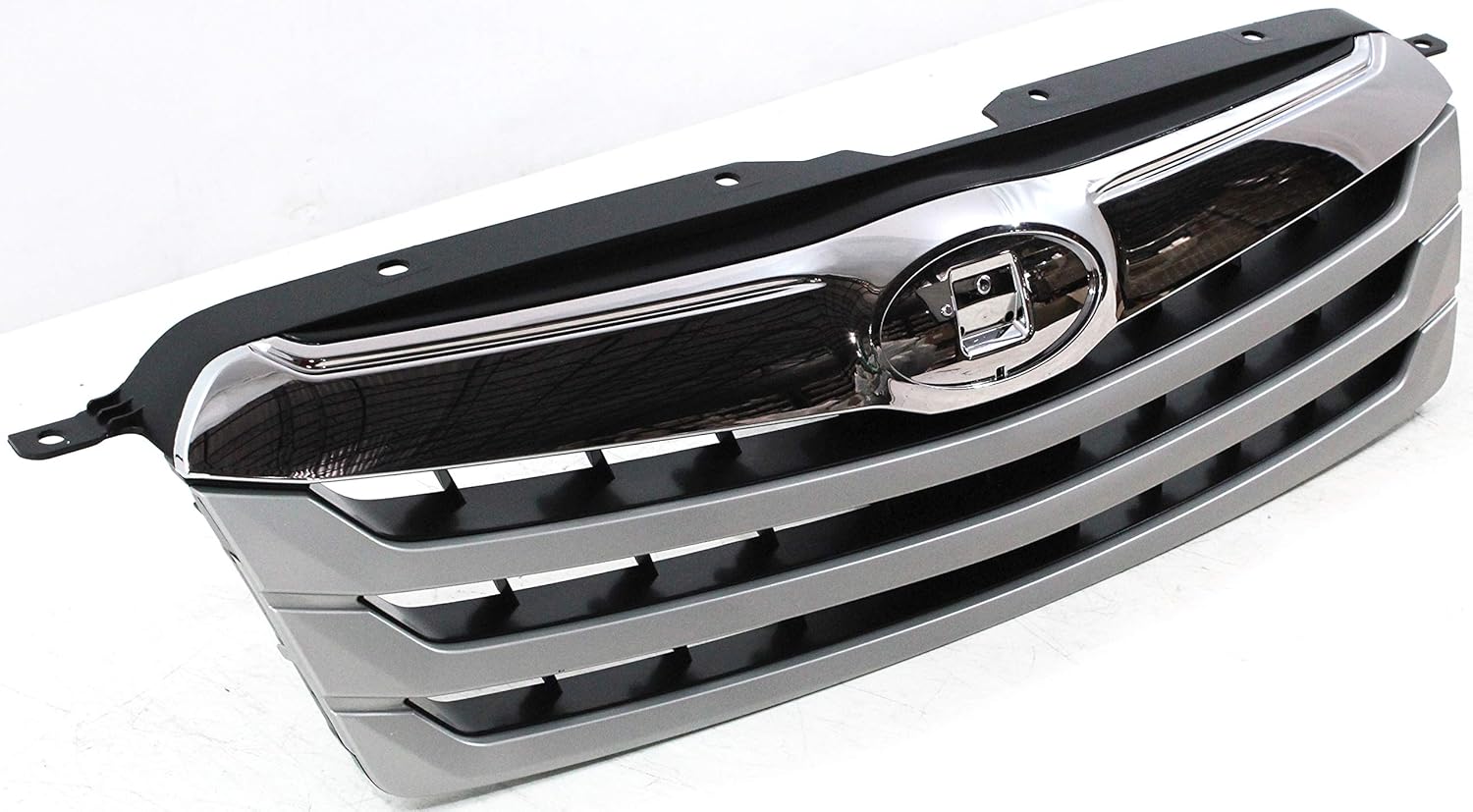 Garage-Pro Grille Assembly Compatible with 2010-2012 Subaru Outback Silver Shell with Textured Gray Insert