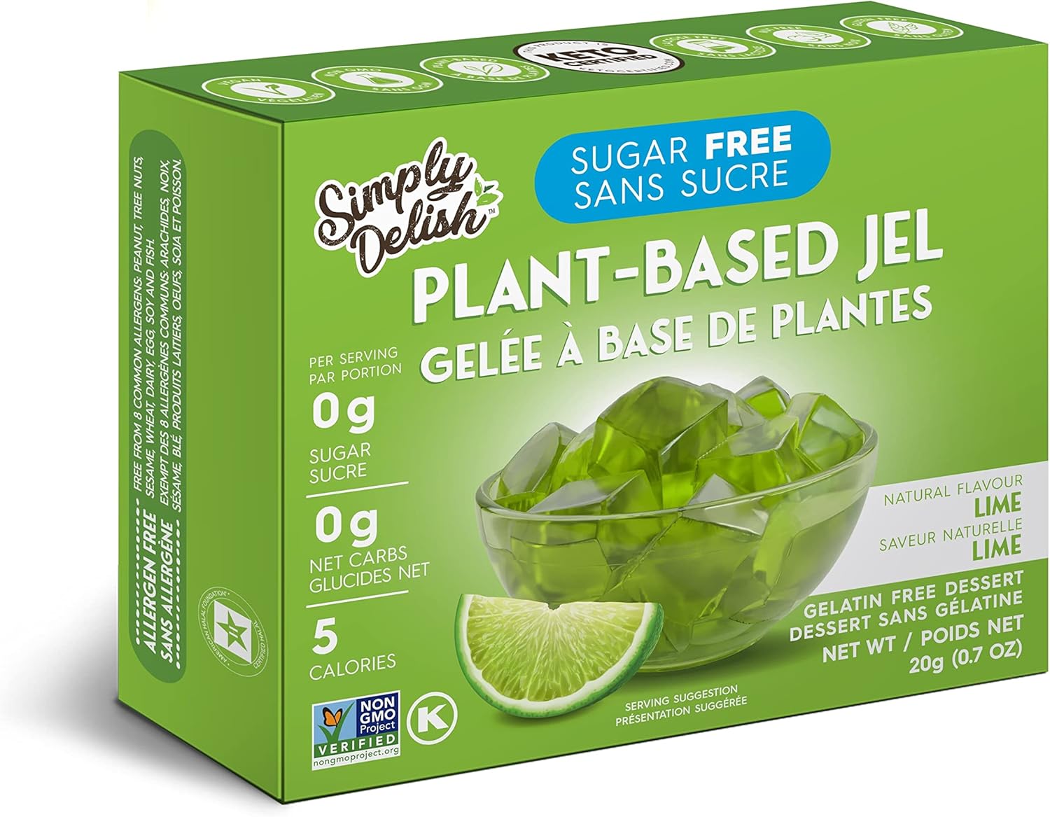 Simply Delish Jel Dessert SugarFree Jelly Powder Lime Jelly Flavor