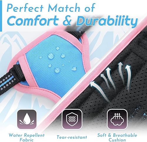 Miniatura 450 de Eagloo Arnés para perro de tamaño mediano, chaleco de servicio sin tirones con tiras reflectantes y asa de control, ajustable y cómodo para caminar