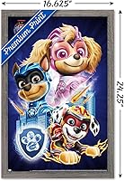 Vista 3 de Trends International Nickelodeon Paw Patrol: The Mighty Movie - Póster de pared grupal, 22.4 pulgadas de largo x 14.7 pulgadas, versión enmarcada