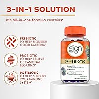 Vista 2 de Align Probióticos, gomitas bióticas 3 en 1, prebióticos + probióticos + postbióticos, marca de probióticos número 1 recomendada por médicos‡, ayuda