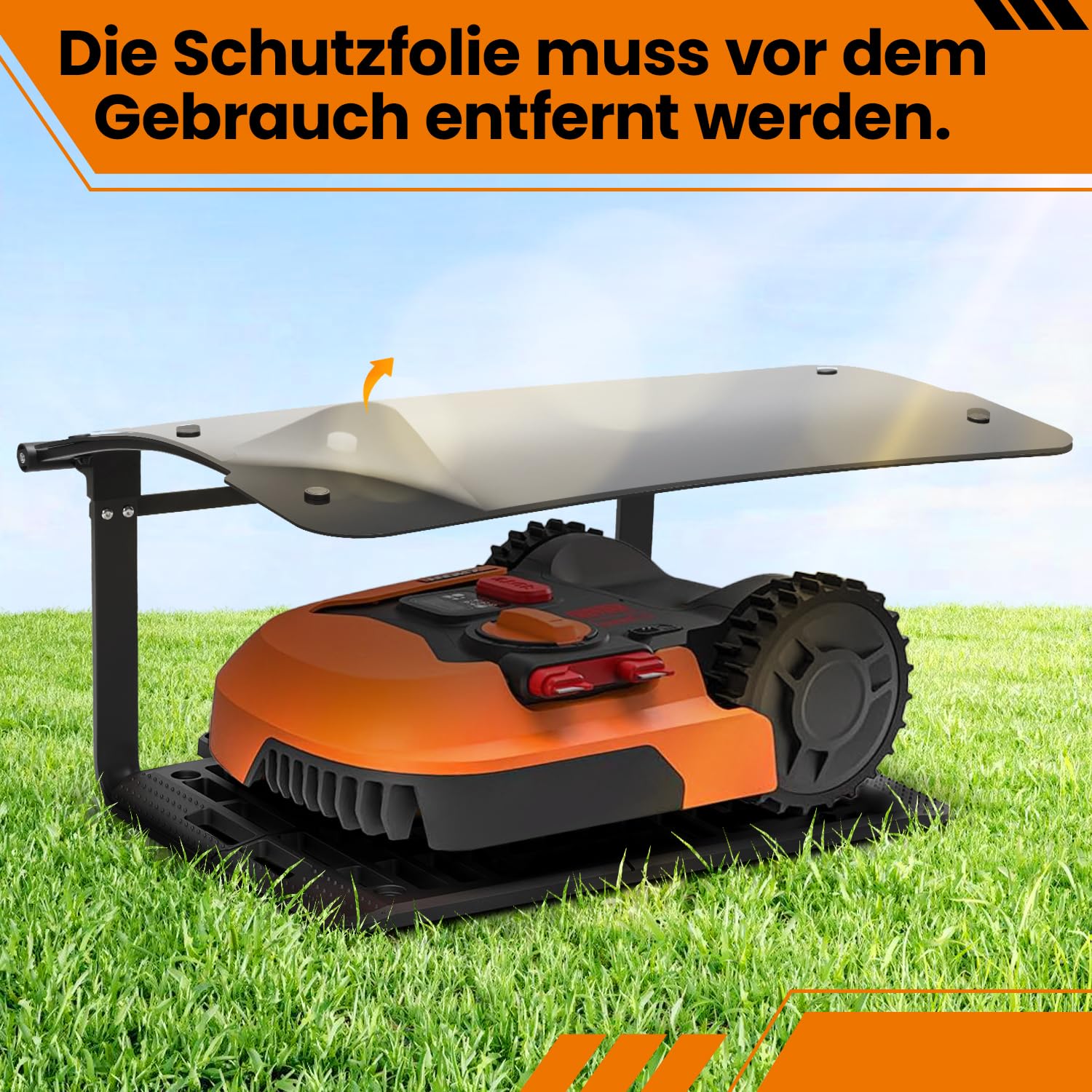Eulenke Mähroboter Garage ABS Kunststoff Carport Witterungsbeständig UV Schutz faltbares Dach Schwarz