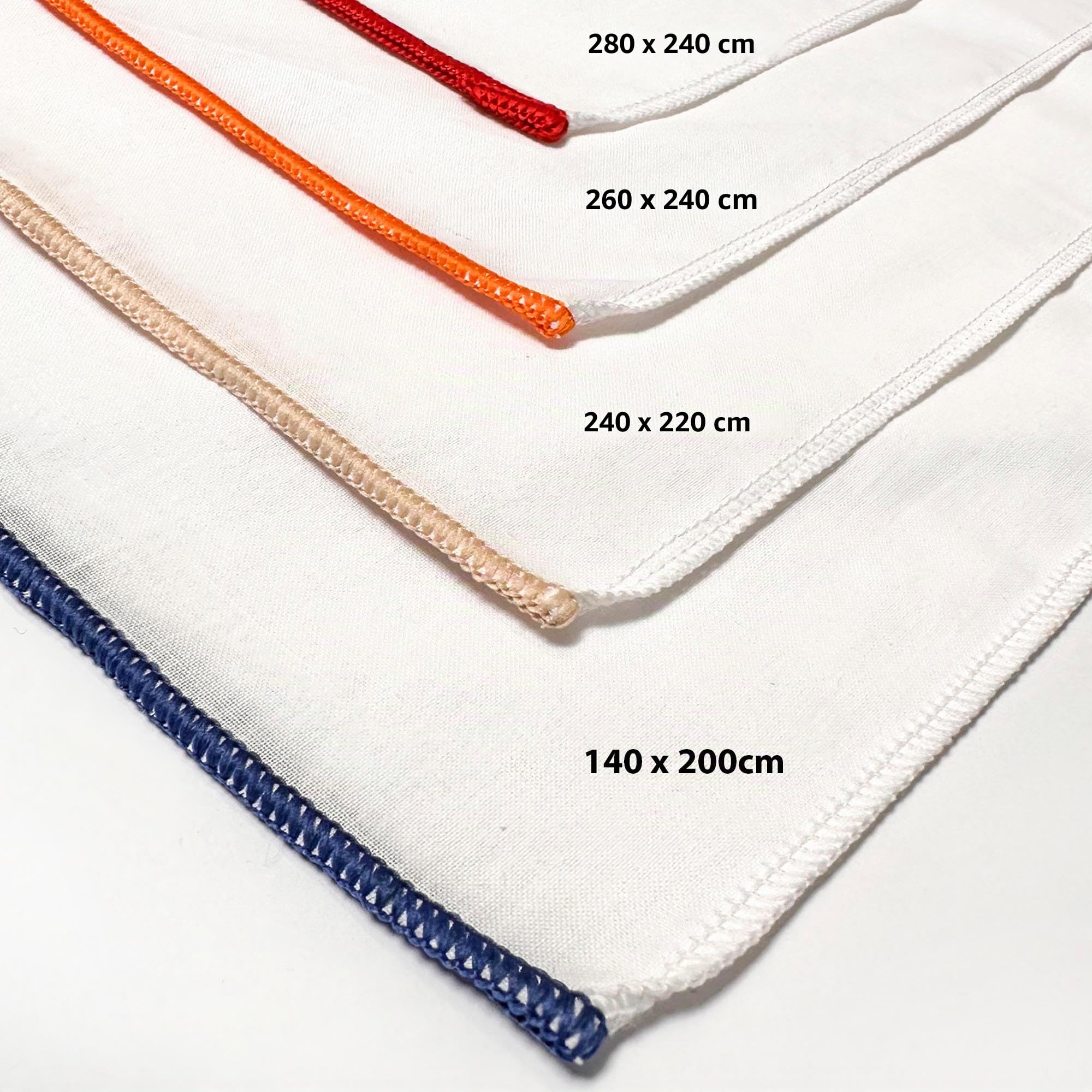 Soleil d'ocre, Funda para edredón en polialgodón 280 x 240 cm Percale Blanco, Ideal para Alquiler vacacional y hostelería