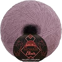 Vista 43 de JubileeYarn Mohair Elixir Yarn - 50g/ovillo Mezcla de lana para bebé - Azul Laguna - 4 ovillos