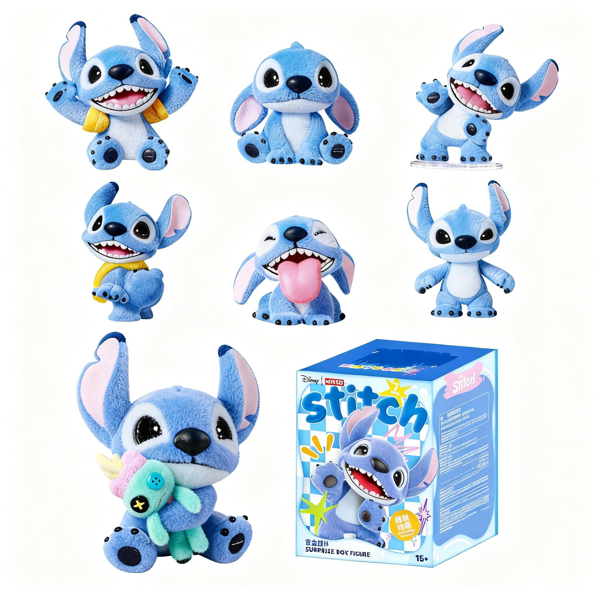 Amazon.com: MINISO Disney Lilo & Stitch Flocked Plush Toy Surprise