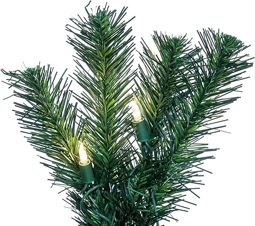 Miniatura 3 de Vickerman Guirnalda de Navidad artificial de abeto Douglas de 50 pies, luces LED blancas cálidas, guirnalda de Navidad de abeto sintético, guirnalda