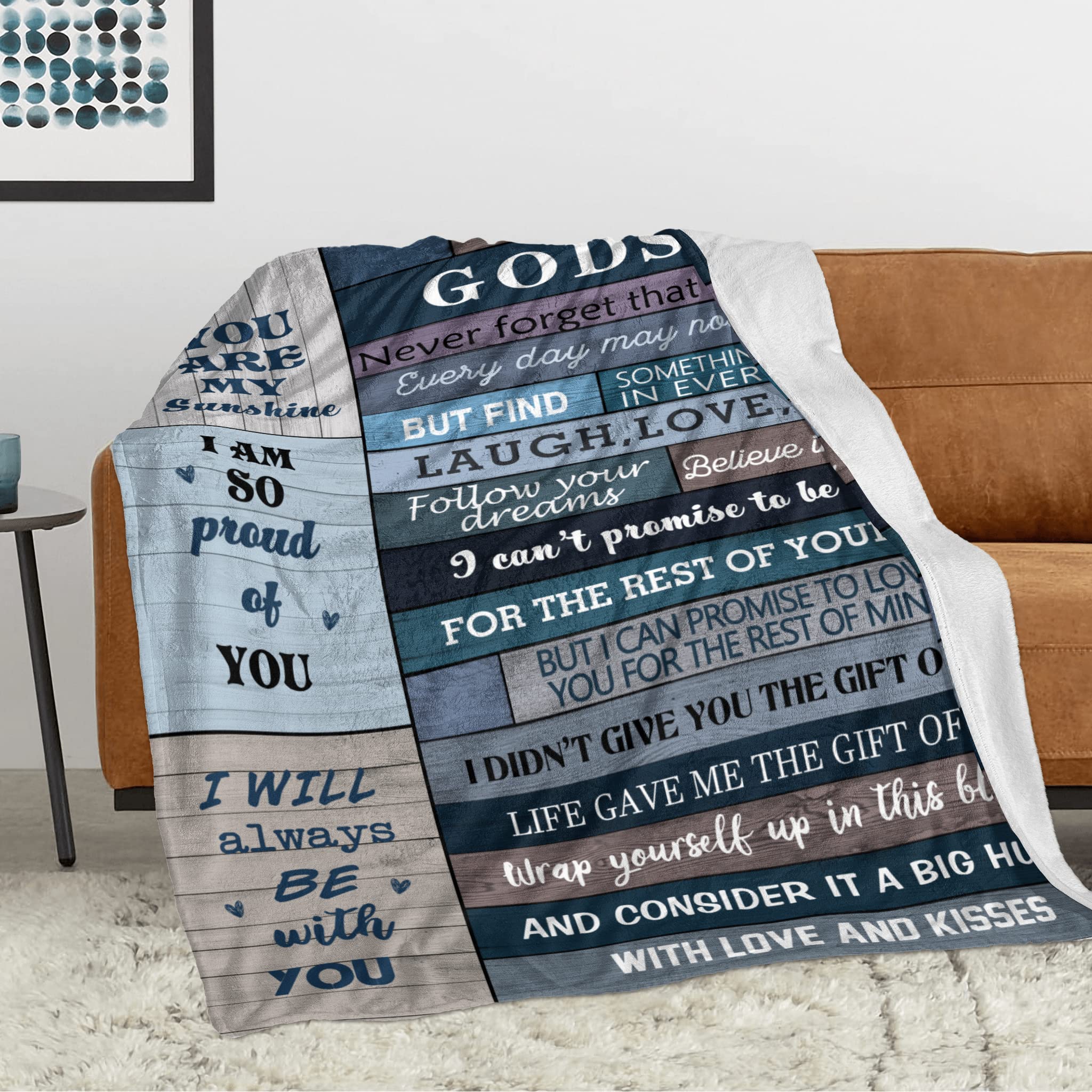 Xutapy Godson Gifts from Godmother/Godfather/Godparents, 1st Communion/Baptism & Birthday Christian Gifts for Boys - Blanket 60''x50''