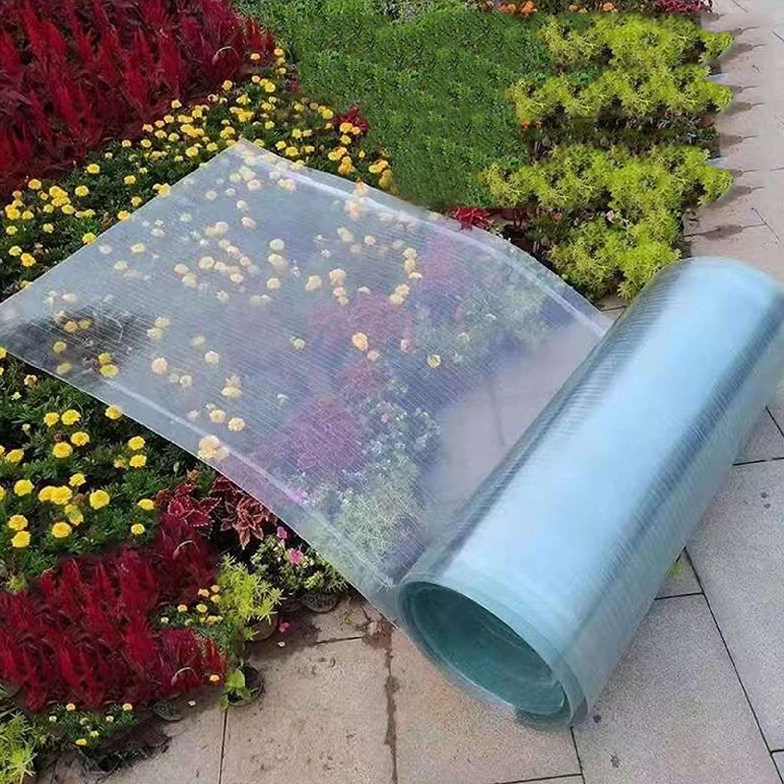 Panel de techo de policarbonato transparente para toldo al aire libre, aislado y flexible, 0,5 x 3 m