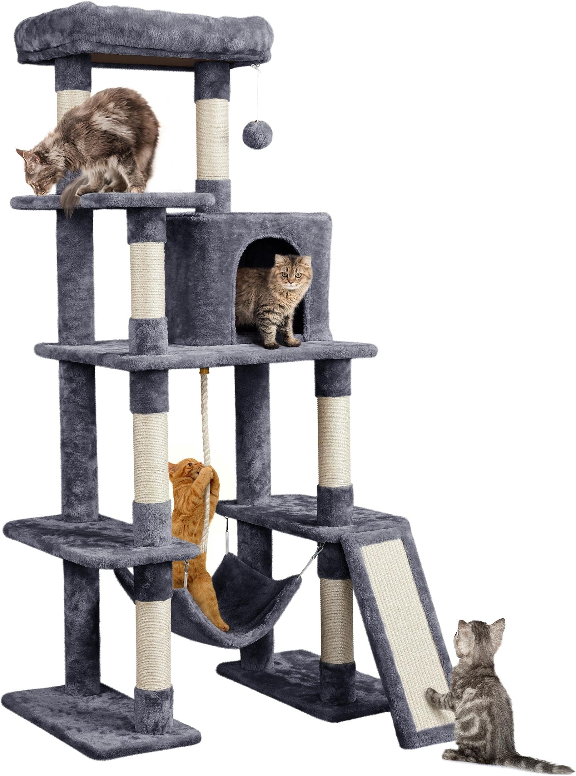 Yaheetech 59 inches MultiLevel Cat Tree Condos Stand