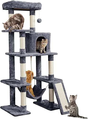 Yaheetech Large Multi-Level Cat Tree, 63 Inches Tall with Sisal-Covered