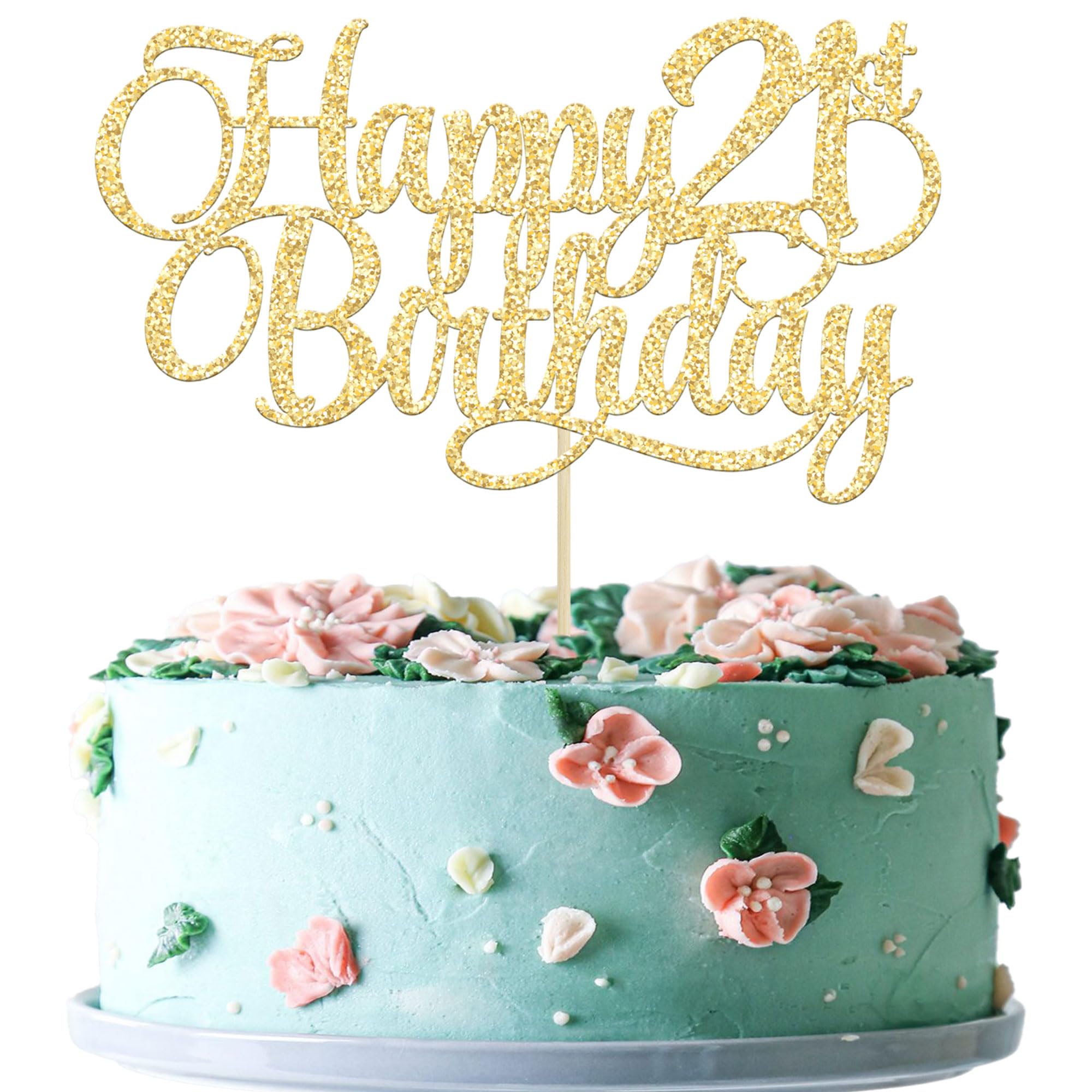 Amazon.com: 1 Pack Happy 21st Birthday Cake Topper Glitter Number