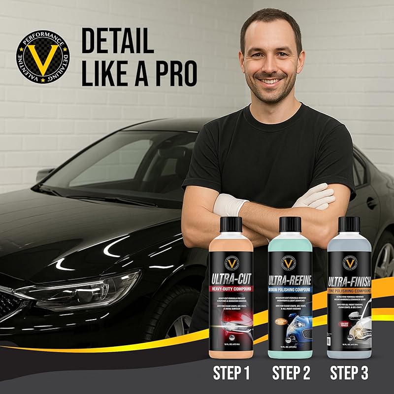 VPD Ultra-Finish Fine Polishing Compound 16 oz – Final Step Car Polish & Rubbing Compound for Cars, Removes Micro-Marring & Fine Swirls, Enhances Gloss & Depth, Safe for Clear Coats, Silicone-Free 16 oz Ultra-Finish Fine