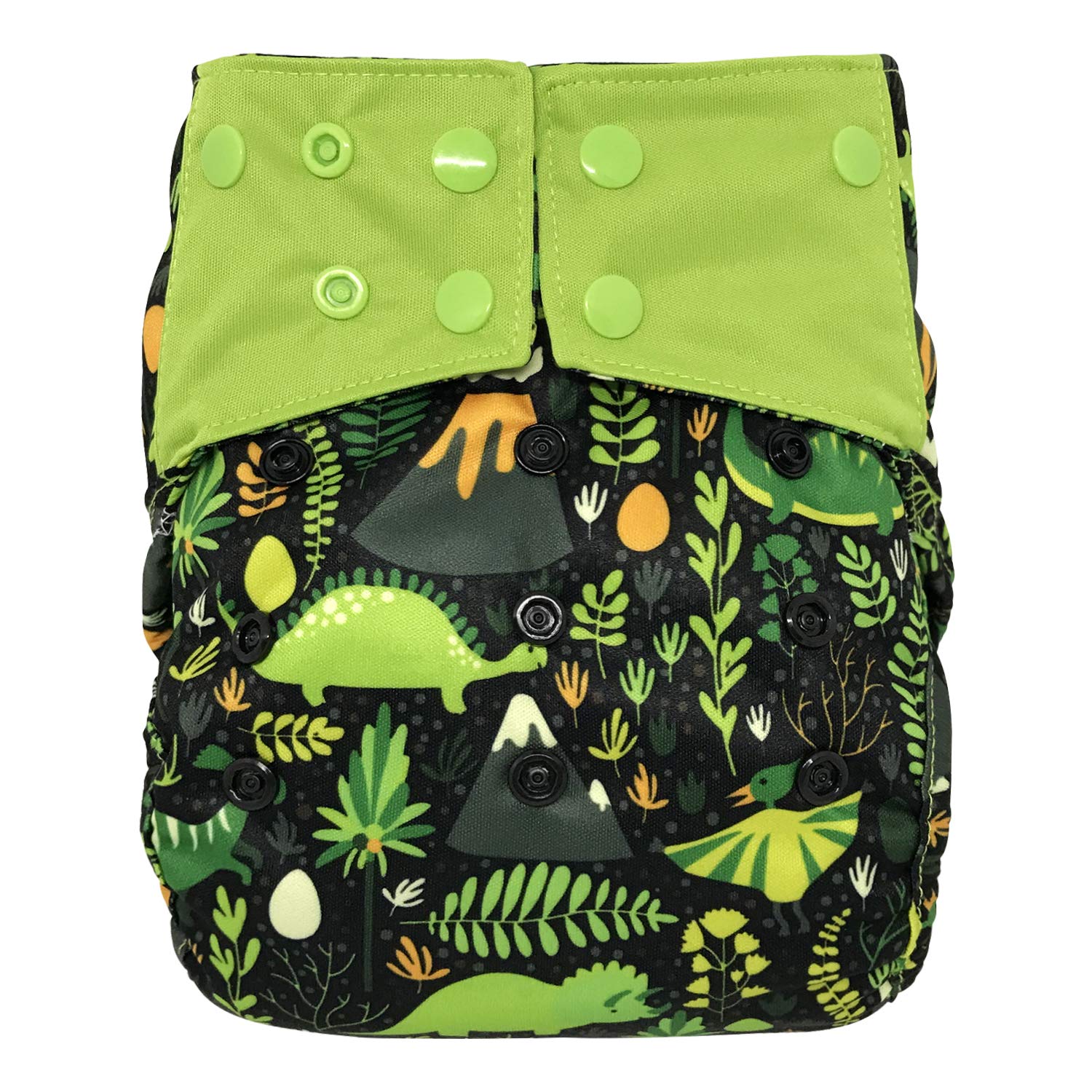 Reusable Waterproof Diaper Cover Shell: for Baby Prefold Cloth Diapers, Flats, Fitted or Inserts (Dinosaur)