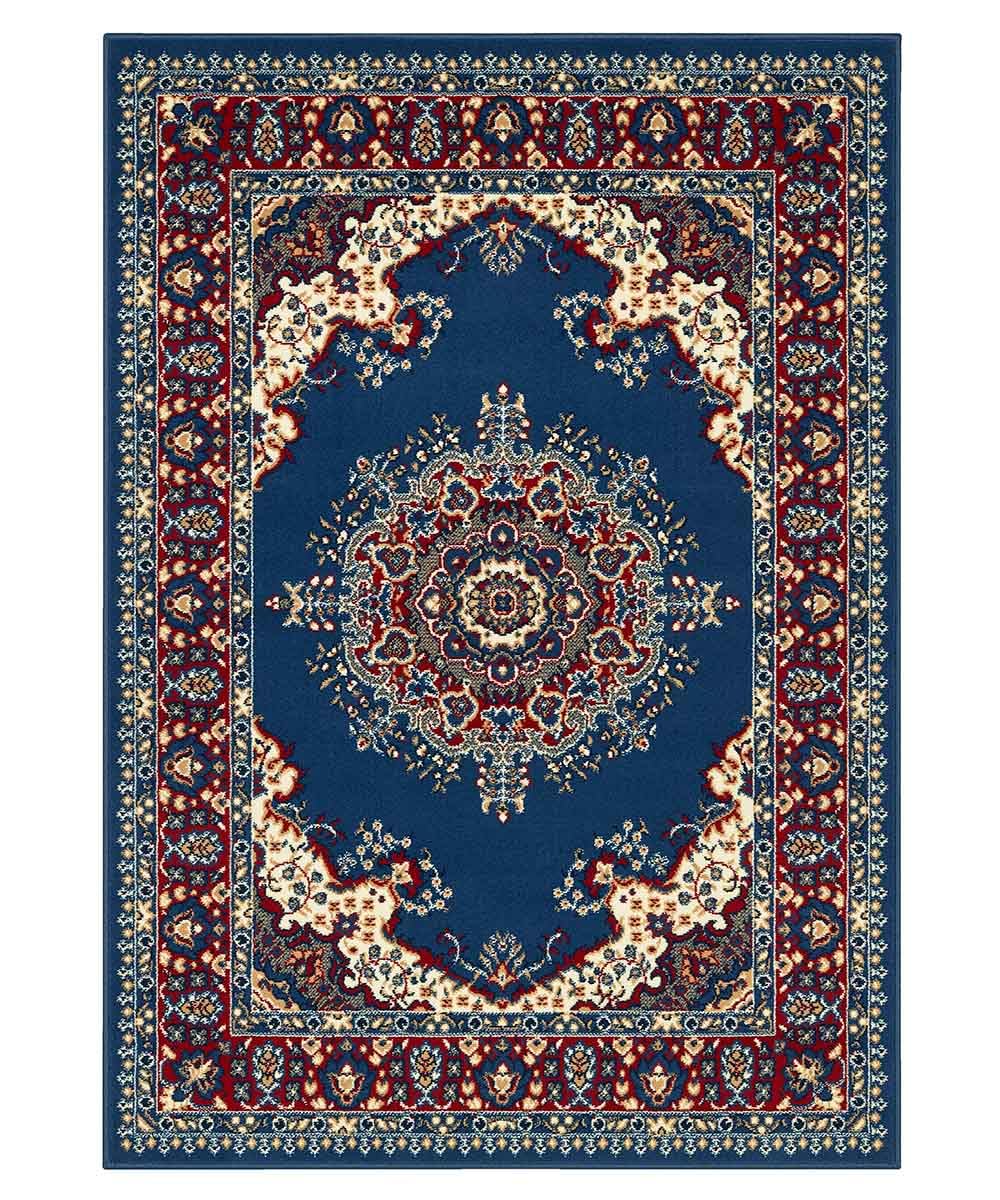 Lot de 3 tapis bon marché persans oriental style classique 4480 bleu ciel tris descente de lit (1 pc. 70 x 130 + 2 pièces 55 x 105)
