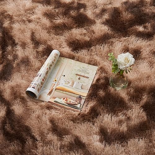 Miniatura 24 de AMTOVO Alfombras de área para sala de estar, 6 x 9 pies, color negro y gris, alfombra grande y esponjosa, alfombra para dormitorio, alfombra