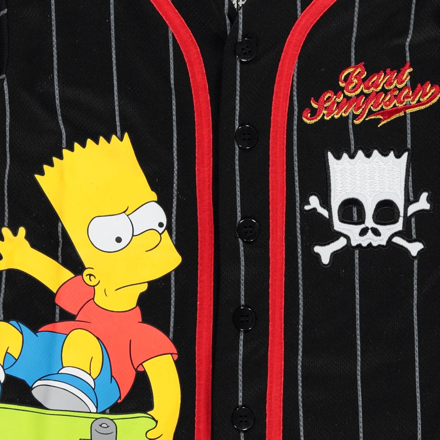 Boys Bart Simpson Baseball Jersey T-Shirt - Little and Big Boys Sizes 4-20
