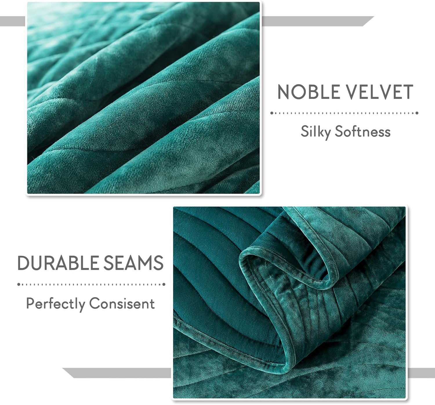 Travan Luxury Velvet Quilt Set Queen Size, Lightweight Velvet Comforter Set, Soft Warm Queen Quilt Bedding Set, Oversized Bedspread Coverlet with 2 Shams for All Season, Vintage Green - Image 5