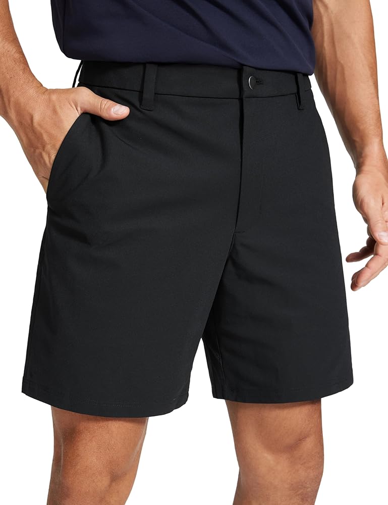CRZ YOGA Men's All Day Comfy Golf Shorts - 7 CRZ YOGA Men's All Day Comfy Golf Shorts - 7