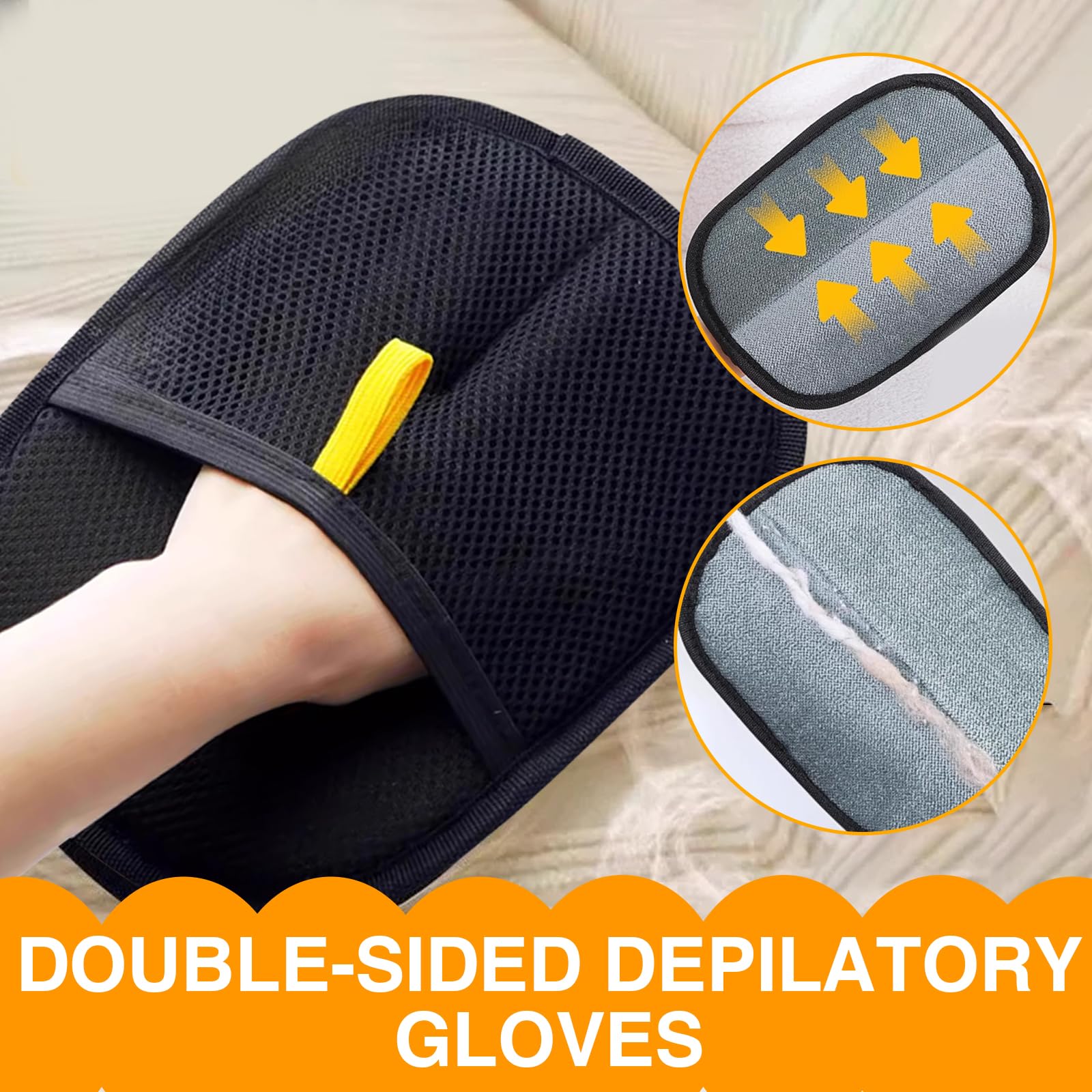 FunnAura 3 Pcs Static Removal Gloves Pet Hair, Reusable Double Sided Grooming Gloves for Grooming Deshedding, Washing - Image 3