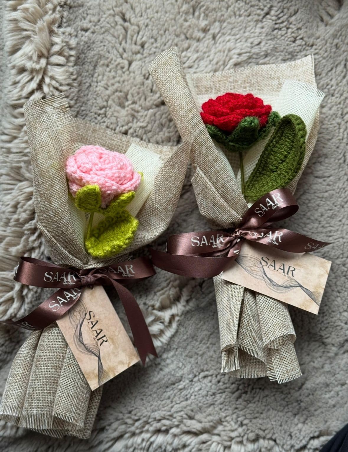 Forever Rose, Preserved Red Rose with Burlap Wrap and Brown Ribbon-image-11