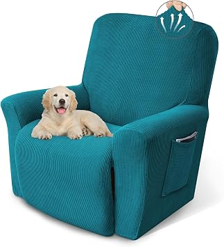 Recliner Chair Cover Lazy Boy Recliner Covers Recliner Covers for Recliner Chair 1 Piece Furniture Protector Prevent wear and pet HairRecliner,Peacock Blue