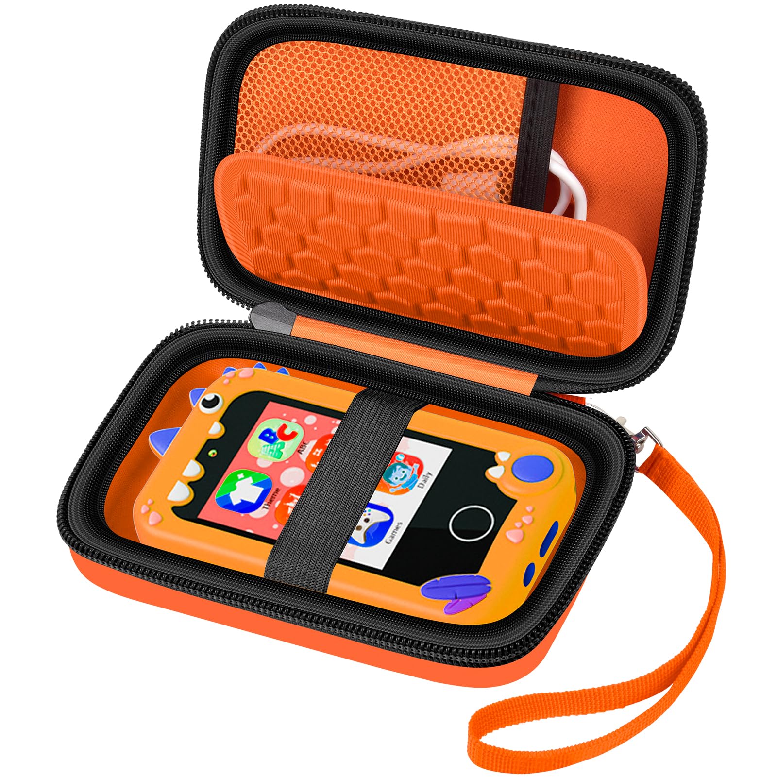 ALKOO Kids Toy Smartphone Case Compatible with Kikapabi/for Joozfee/for dancingcow/for Prysyedawn, Learning Toys Holder for Toddler Play Cell Phone, SD Card, Over 7 Years Age (Orange)