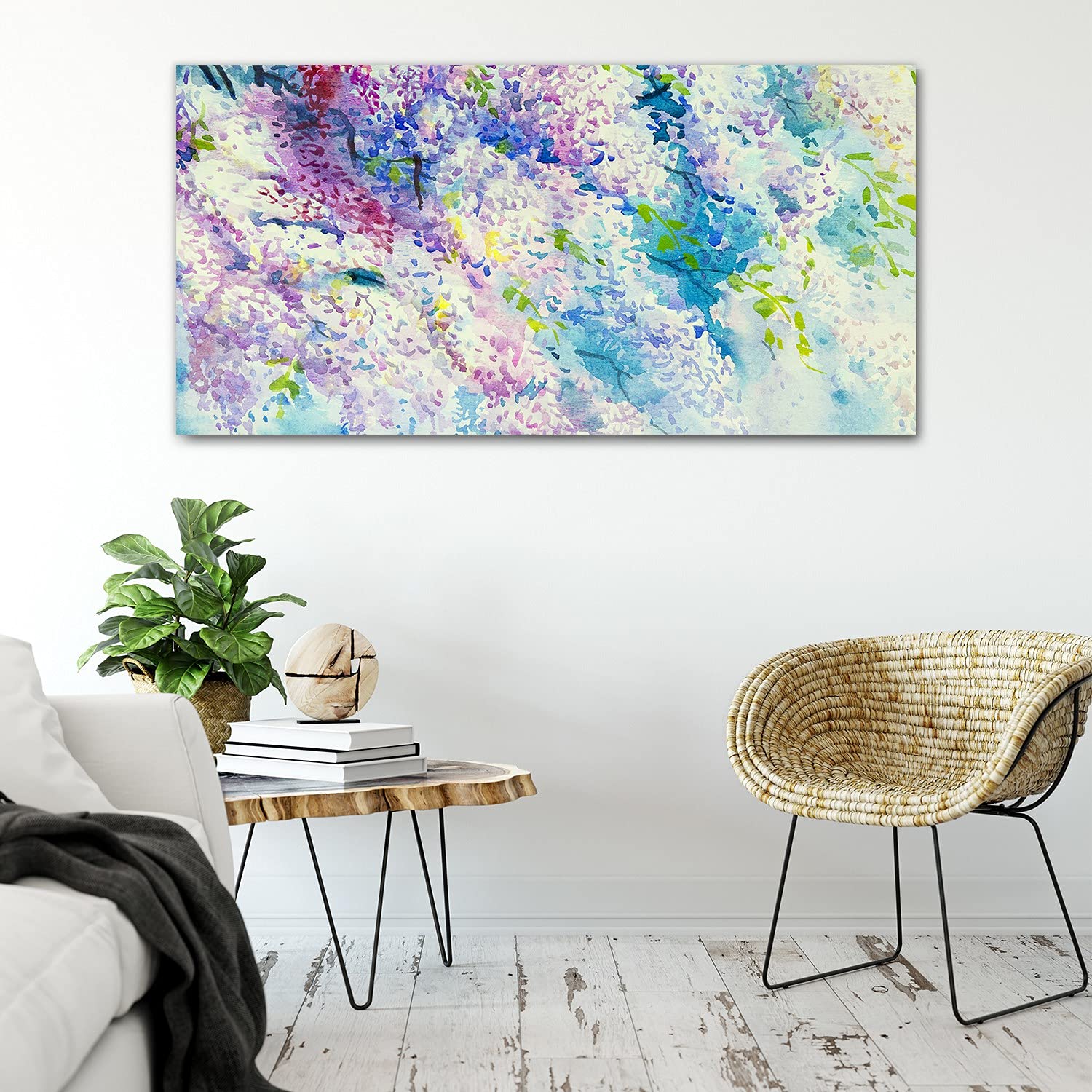 Coloray Pintura acrílica 100x50cm Vidrio Acrílico Cuadro De Pared Sala De Estar Mural Arte - Arte artístico