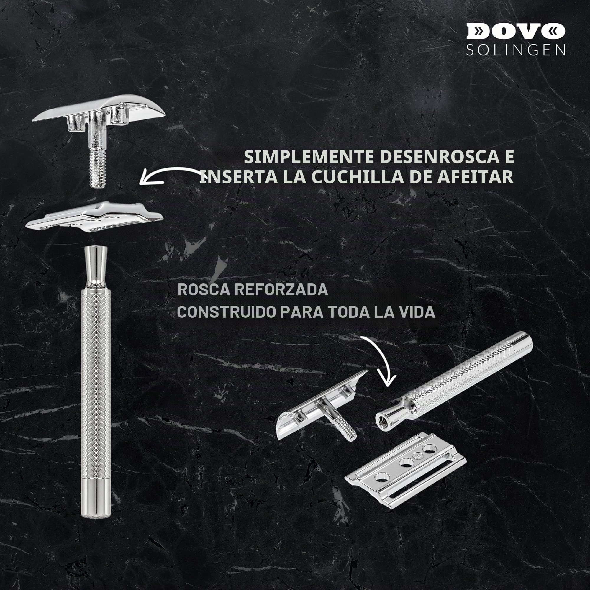 DOVO Dovo Solingen Primo I - Maquinilla de afeitar para hombre con doble hoja