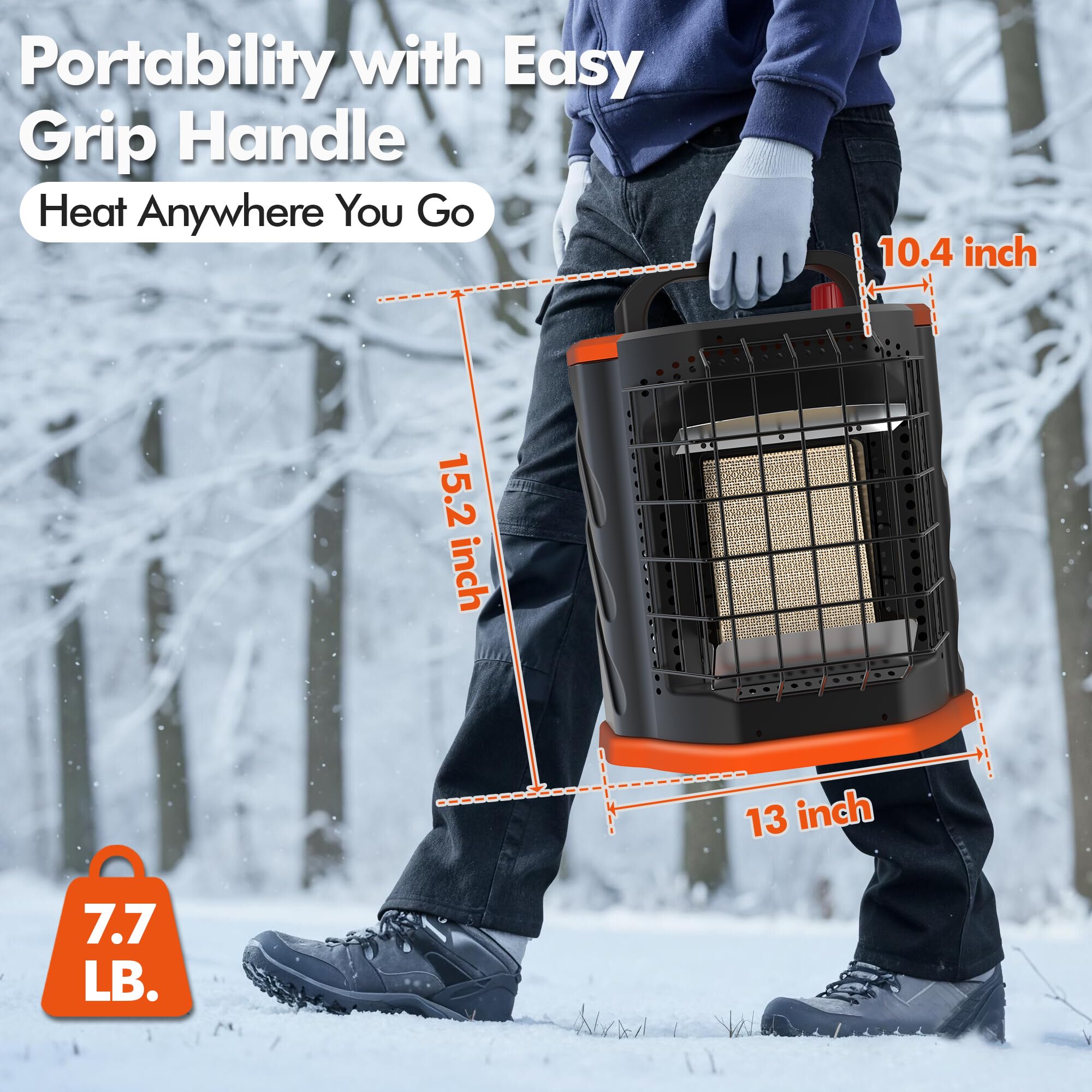 Fitfirst Portable Propane Heater - Outdoor Camping Heater -5